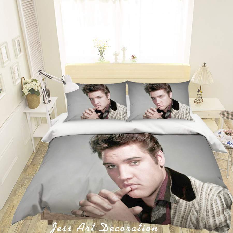 3D Elvis Presley Quilt Cover Set Bedding Set Pillowcases 31