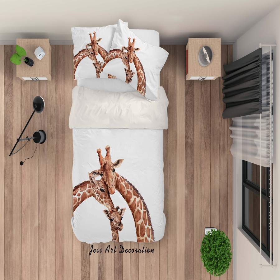 3D Giraffe Quilt Cover Set Bedding Set Pillowcases 118