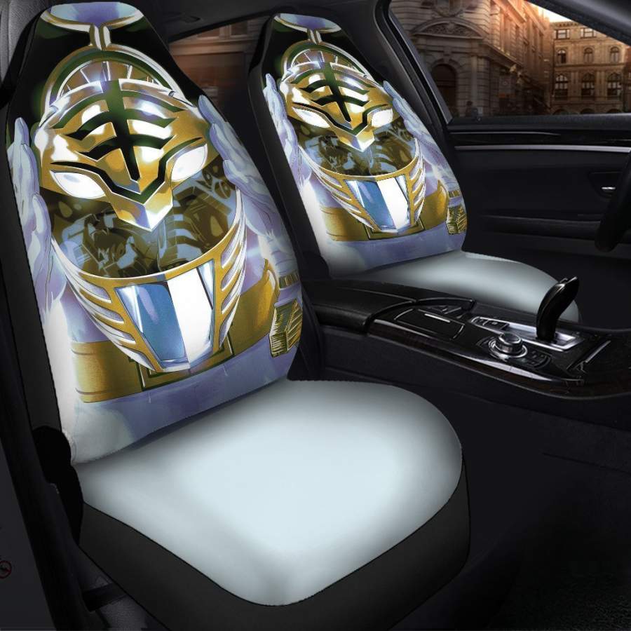 White Ranger Power Car Seat Covers