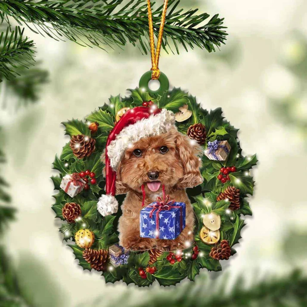 Toy Poodle And Christmas Ornament – Gift For Dog Lover