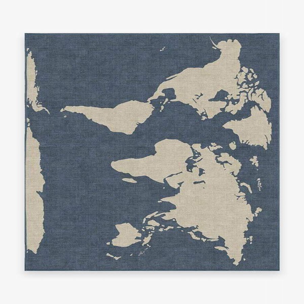 World Map Blue CL2309247MDR Rug