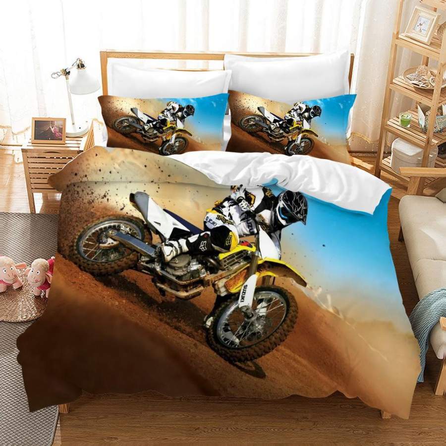 3D Motocross Desert Quilt Cover Set Bedding Set Pillowcases 180