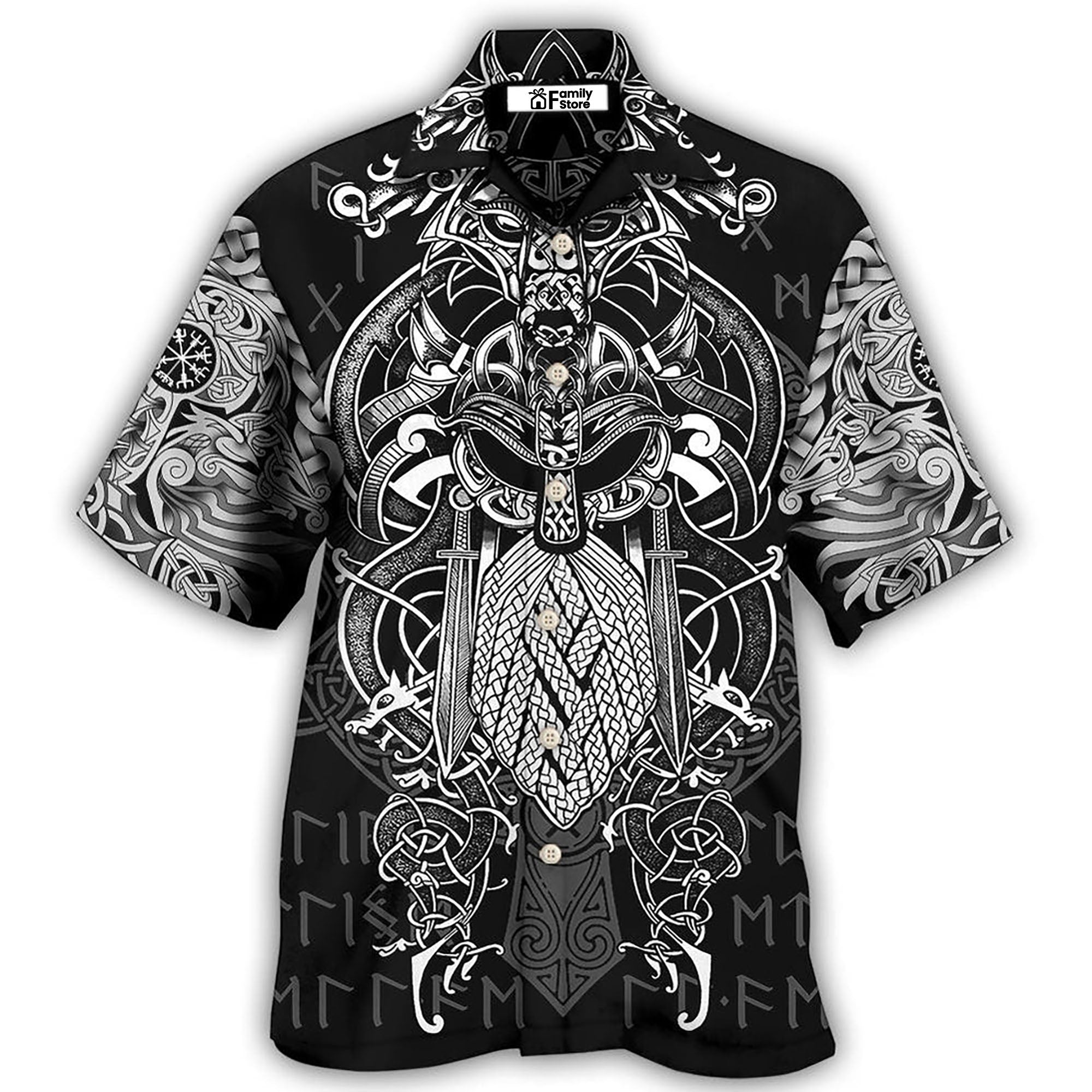 Viking Warrior Blood Pattern Hawaiian Shirt