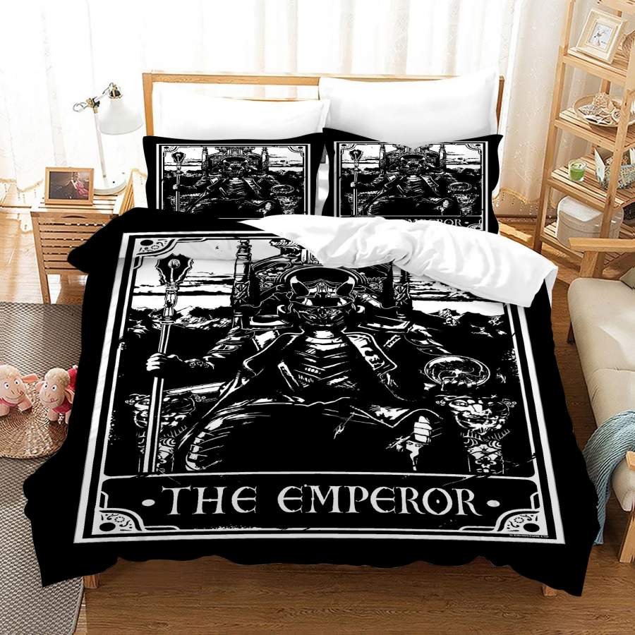 3D Black White Emperor Tarot Quilt Cover Set Bedding Set Duvet Cover Pillowcases SF53