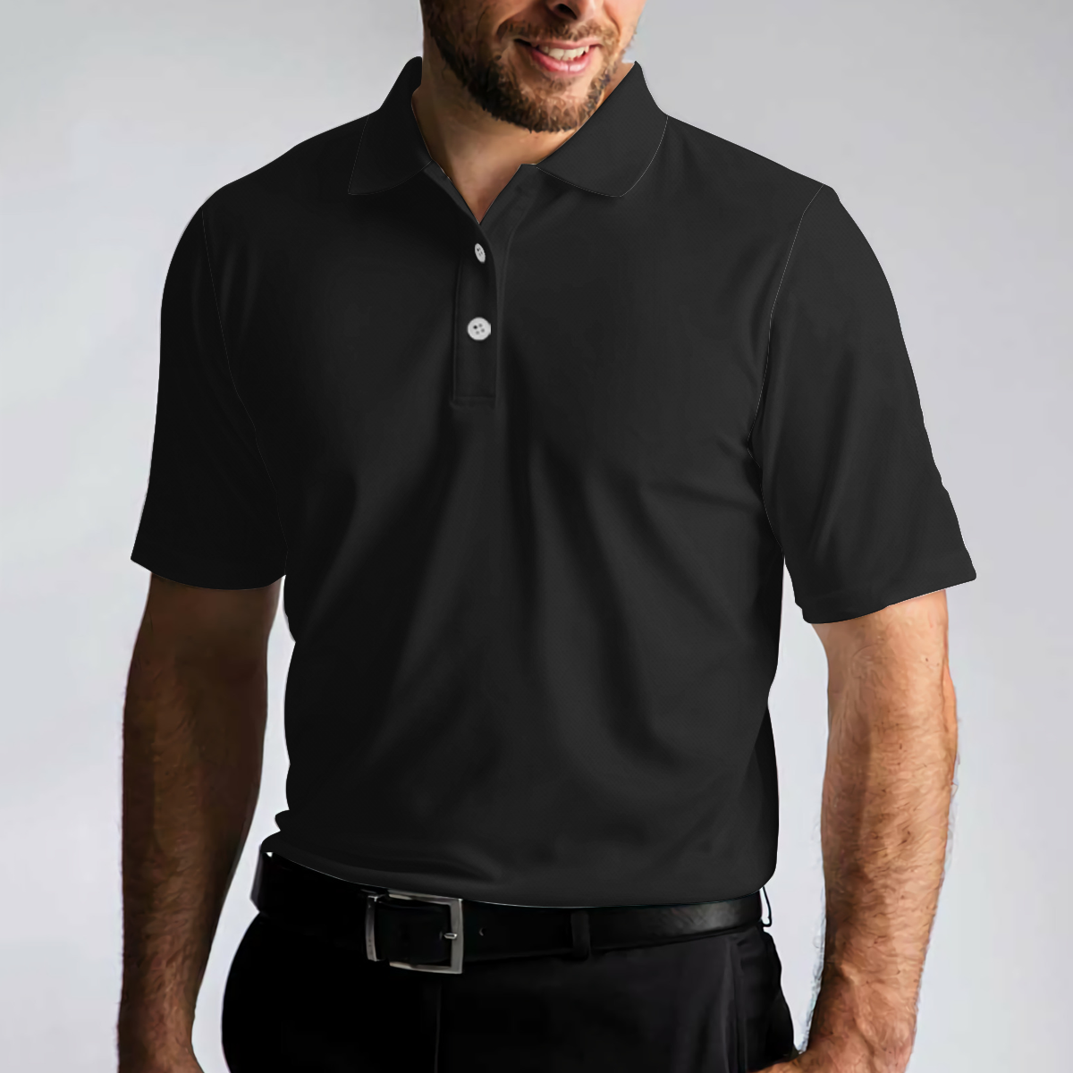 American Skull Golf Clubs Polo Shirt Black, Wet Paint American Flag Skull Polo Shirt