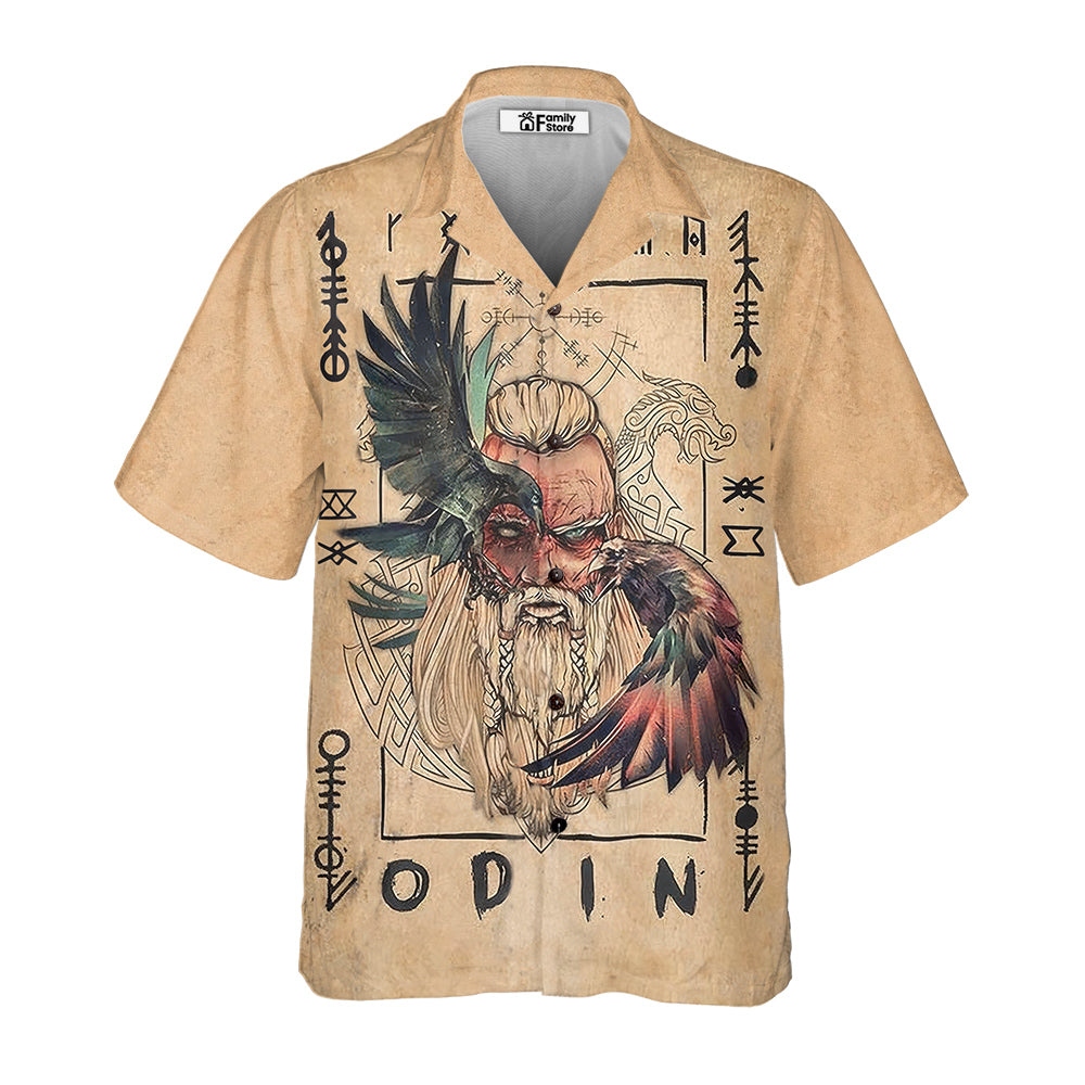 Viking Odin Sign Old Man Viking Hawaiian Shirt