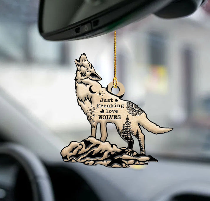 Wolf Freaking Love Two Sided Ornament – Gift For Animal Lovers