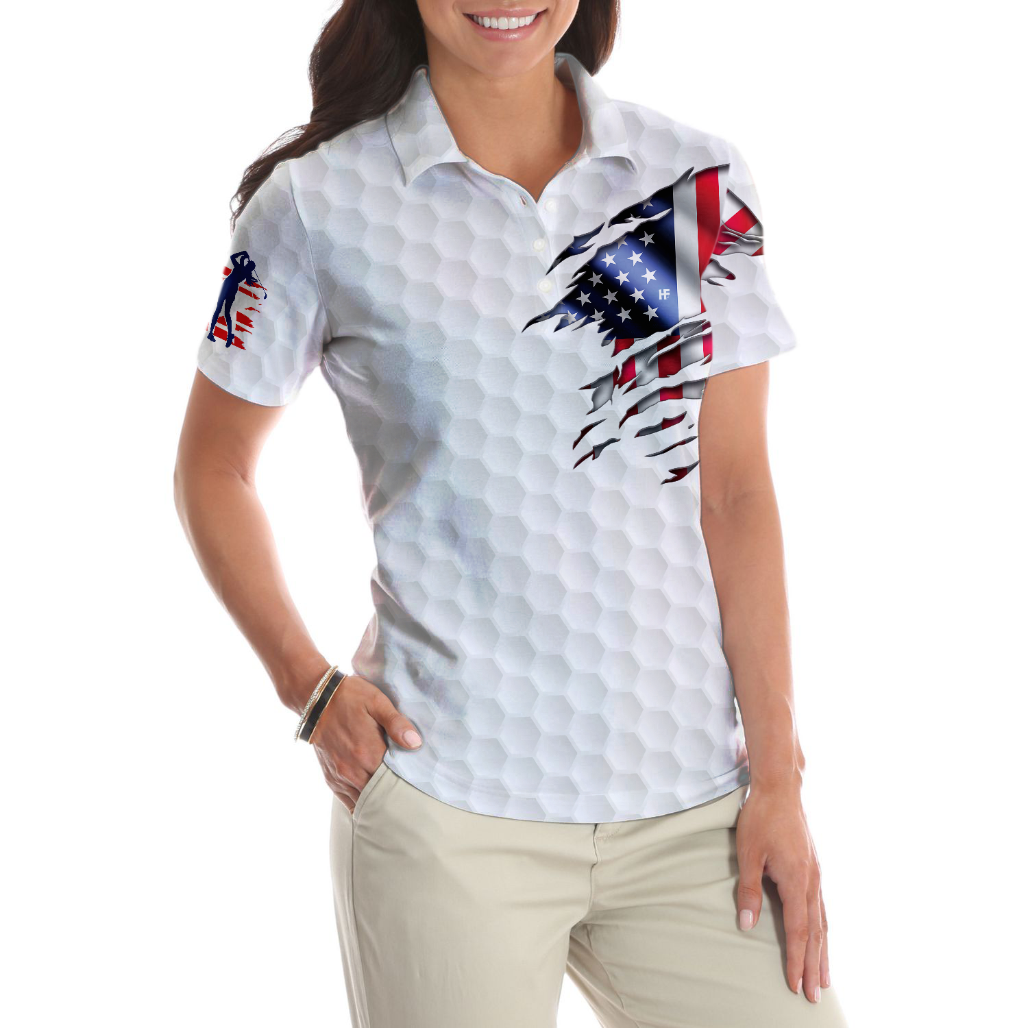 American Flag Polo Shirt