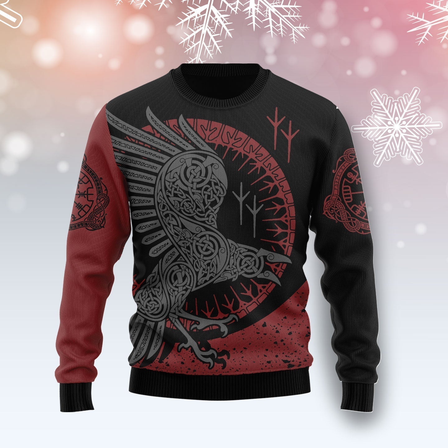 Viking Raven Christmas Funny Ugly Sweater