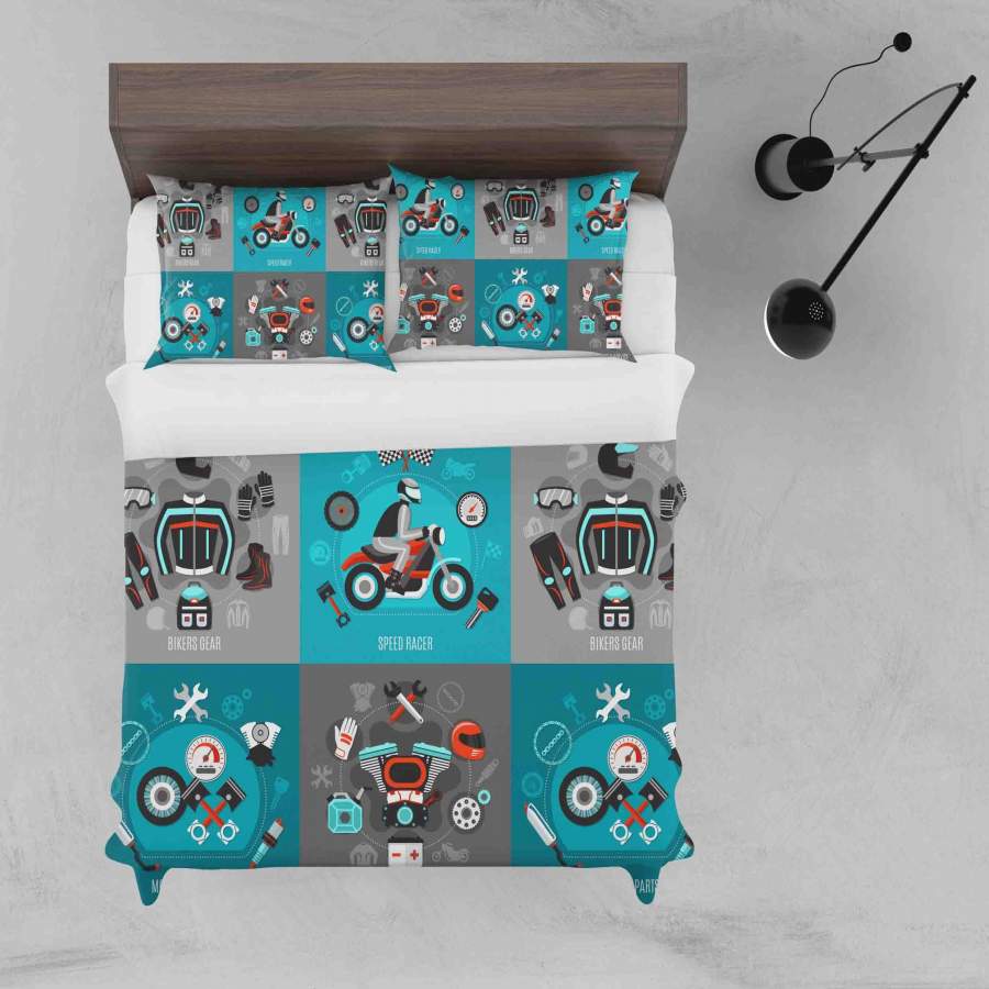 3D Motorcycle Concept Quilt Cover Set Bedding Set Pillowcases LQH A047