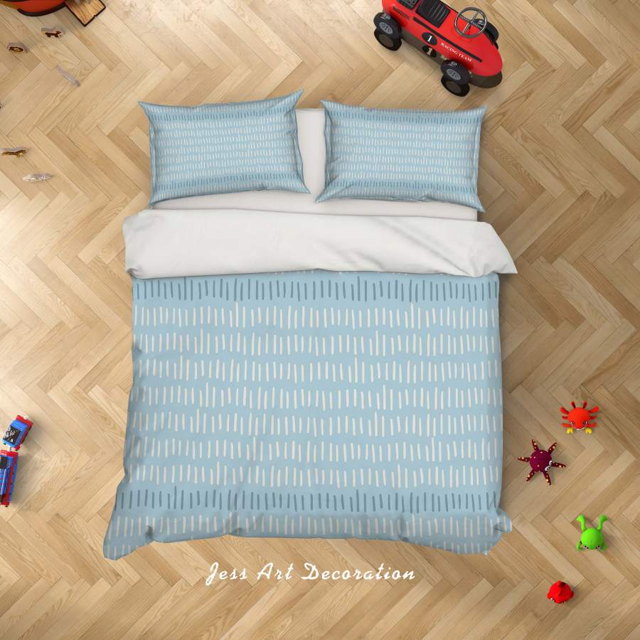 3D Blue Line Pattern Quilt Cover Set Bedding Set Duvet Cover Pillowcases SF80