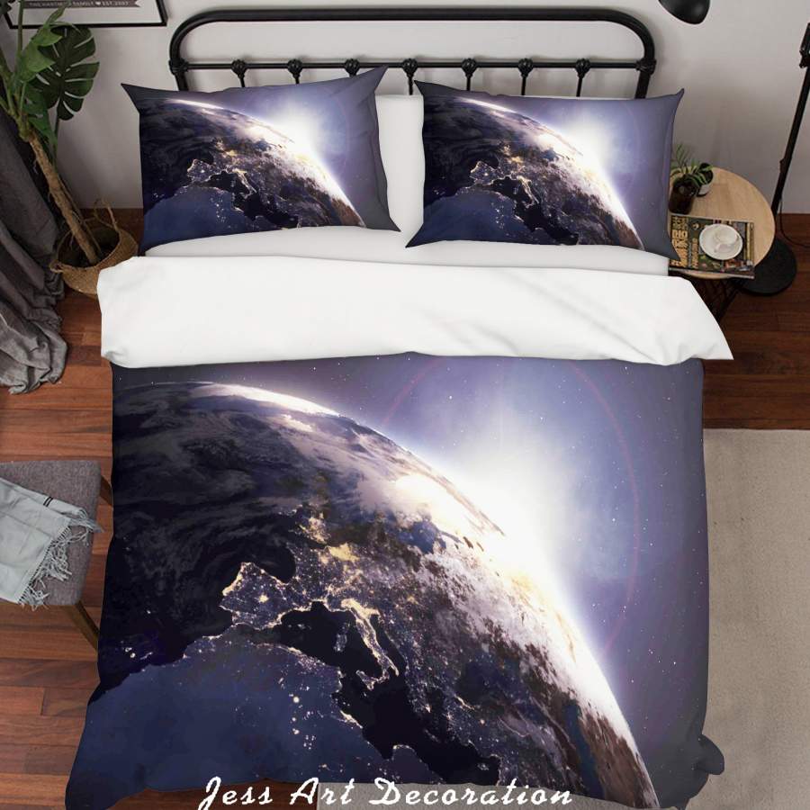 3D Planet Universe Space Quilt Cover Set Bedding Set Pillowcases SF53