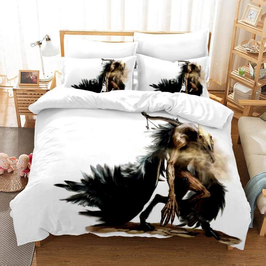 3D Feathered Monster Quilt Cover Set Bedding Set Duvet Cover Pillowcases A189 LQH