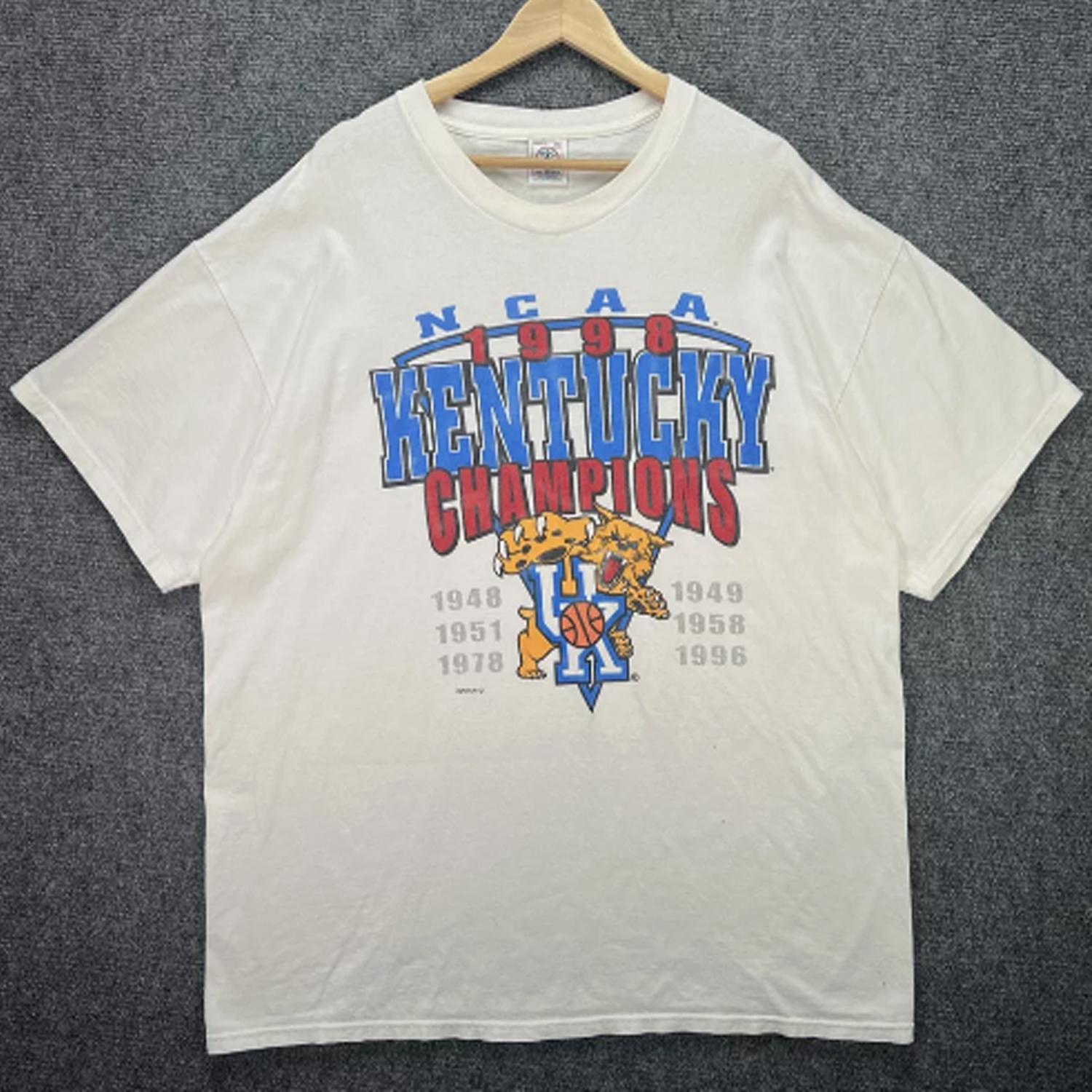 Vintage 90s Kentucky Wildcats 1998 NCAA Shirt, Mens 90s NCAA Final Four Basketball T-shirt, Shirt Outfit Idea