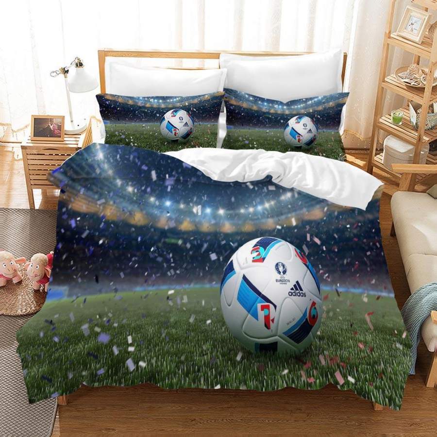 3D Football Soccer Stadium Quilt Cover Set Bedding Set Duvet Cover Pillowcases SF162