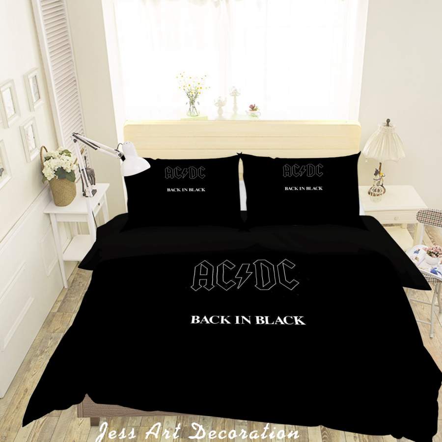 3D Rock AC DC Quilt Cover Set Bedding Set Pillowcases 84