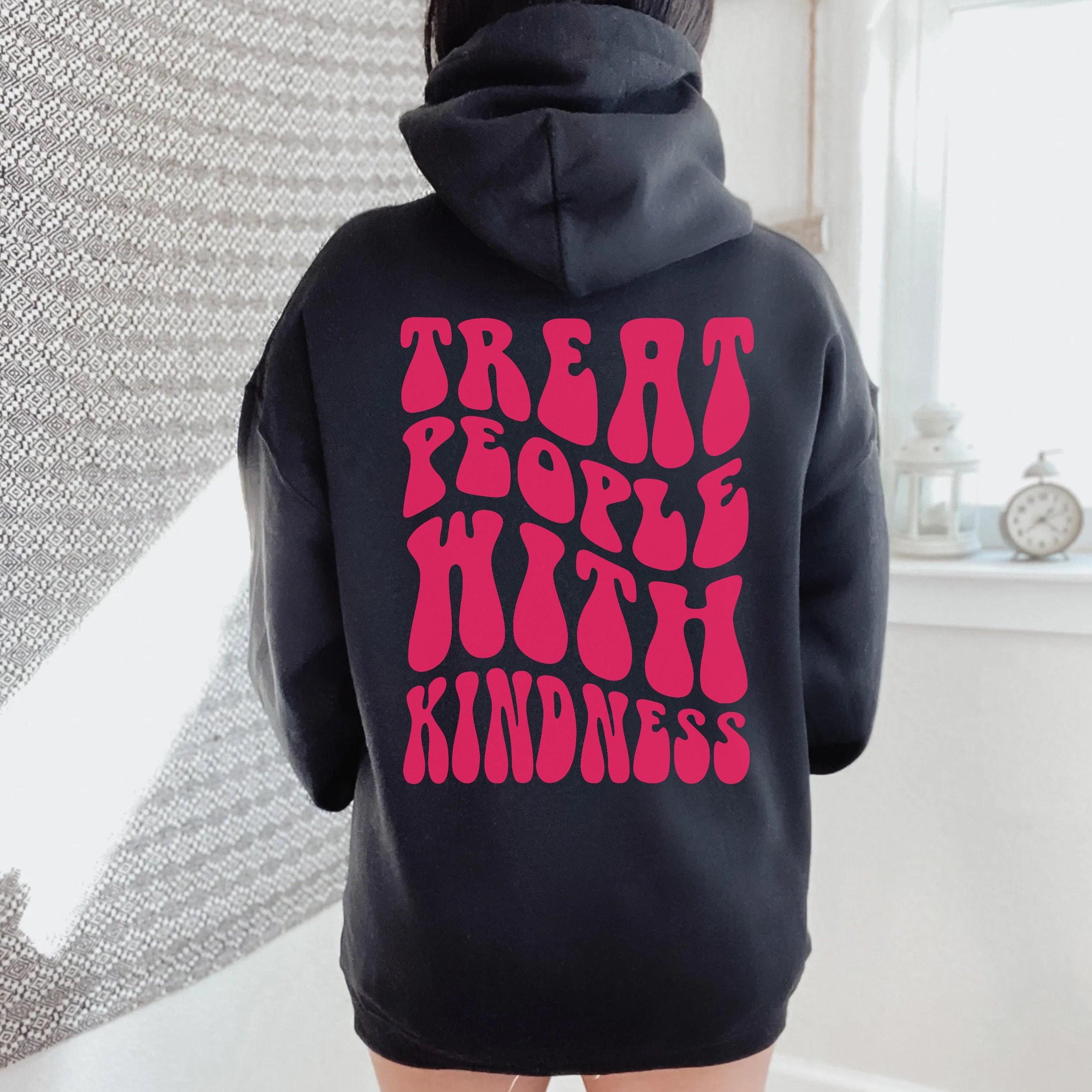 Treat People With Kindness Hoodie Trendy Hoodies Preppy Sweatshirt Aesthetic Clothes Vintage Hoodie Tumblr Hoodie VSCO Sweatshirt for Women