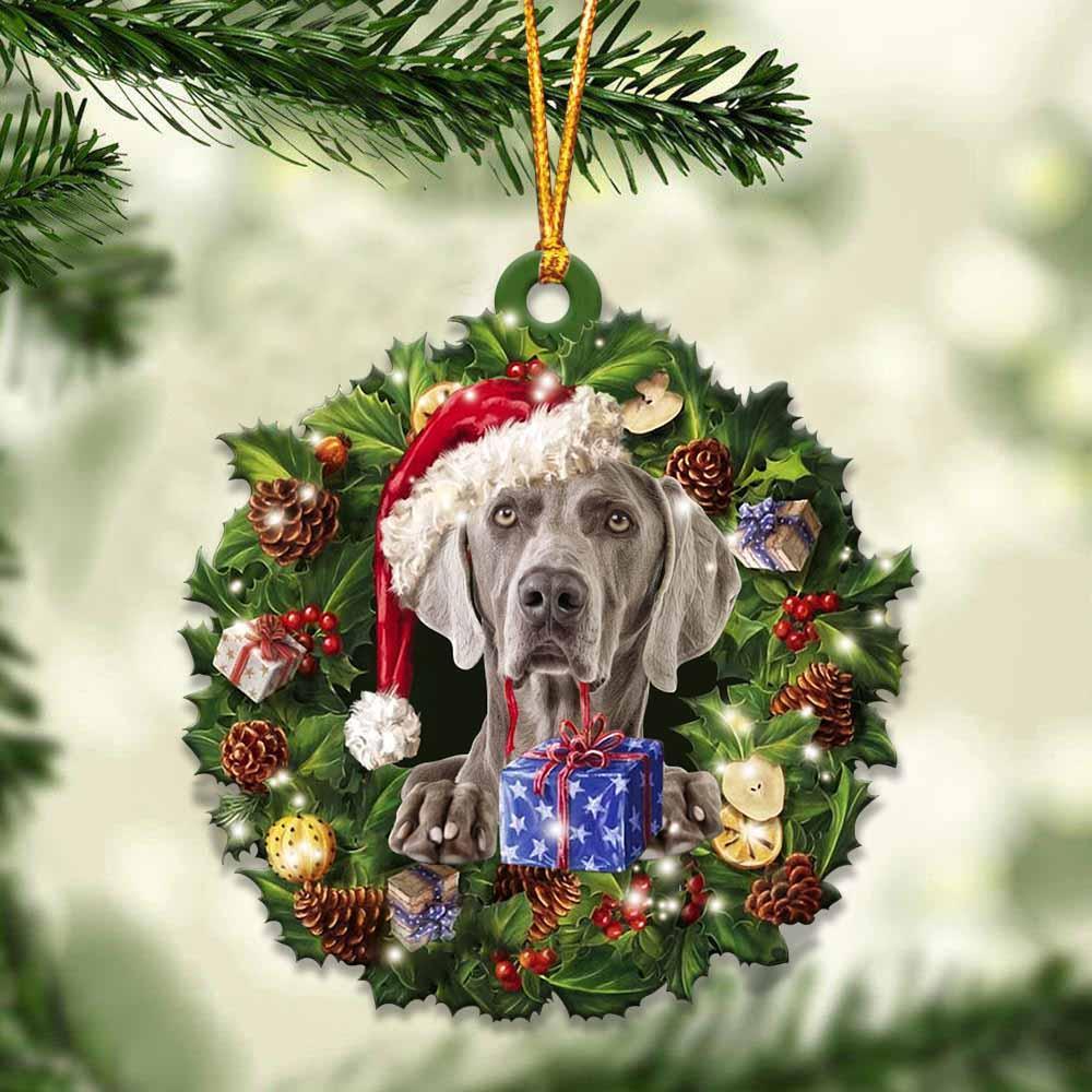 Weimaraner And Christmas Ornament – Gift For Dog Lovers