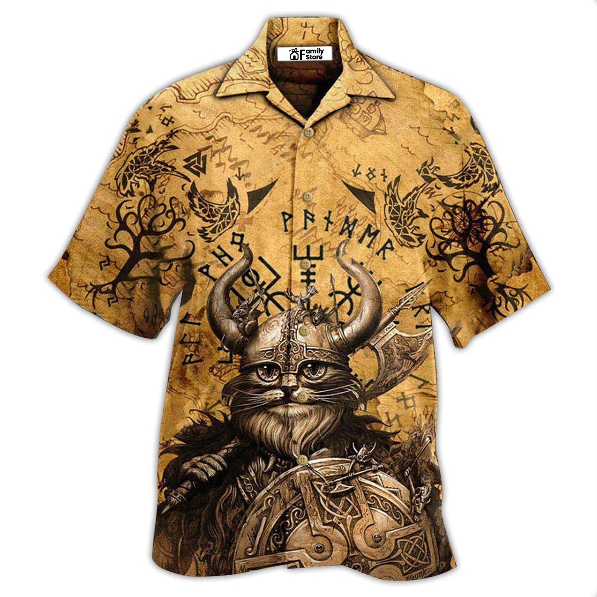 Viking Good Meows Go To Heaven Bad Meows Go To Valhalla Hawaiian Shirt