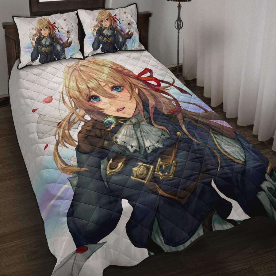 Violet Evergarden 9 Anime Quilt Bed Set – Pillow Case – amazing decor gift ideas