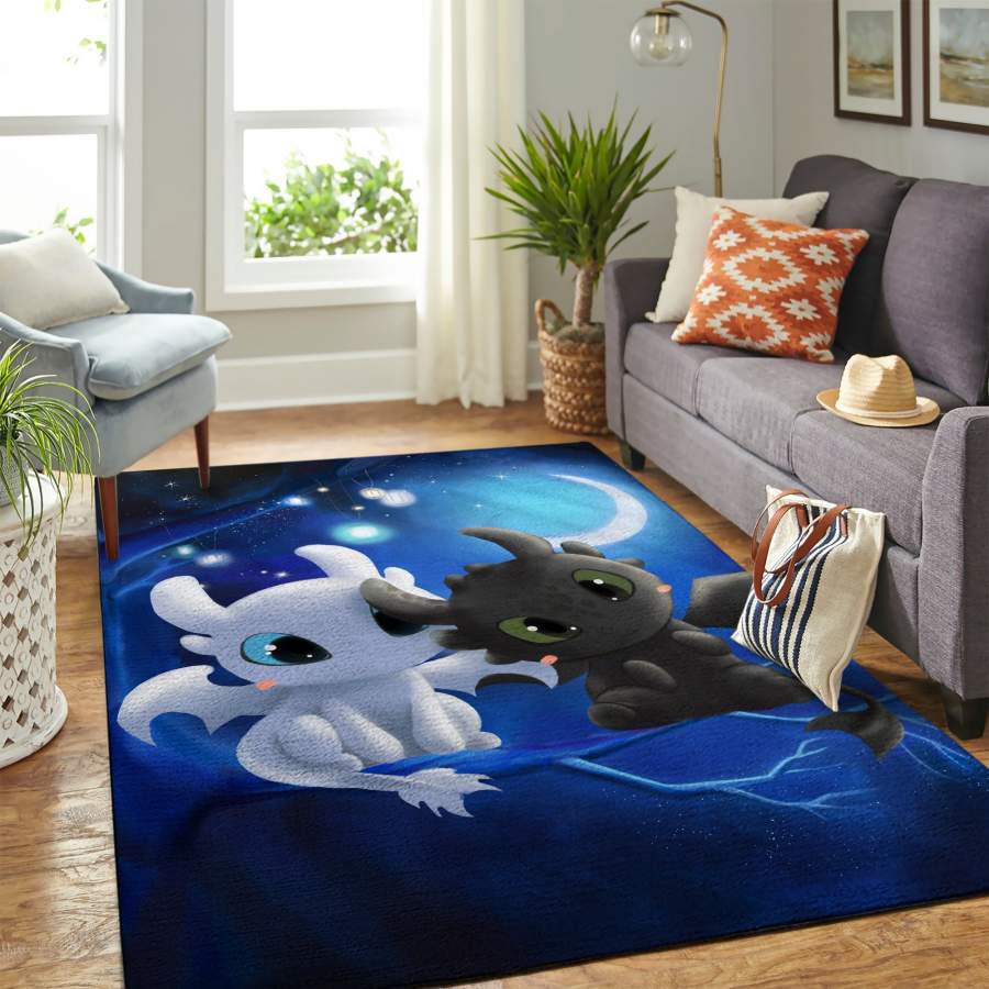 Toothless Light Furry How To Train Your Dragon Cute Carpet rug floor area rug – home decor – Bedroom Living Room decor