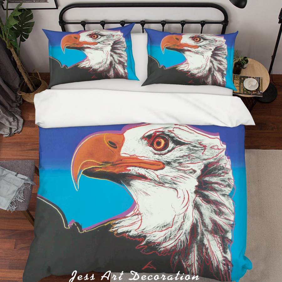 3D Andy Warhol Colorized Animal Eagle Quilt Cover Set Bedding Set Duvet Cover Pillowcases  ZY D10