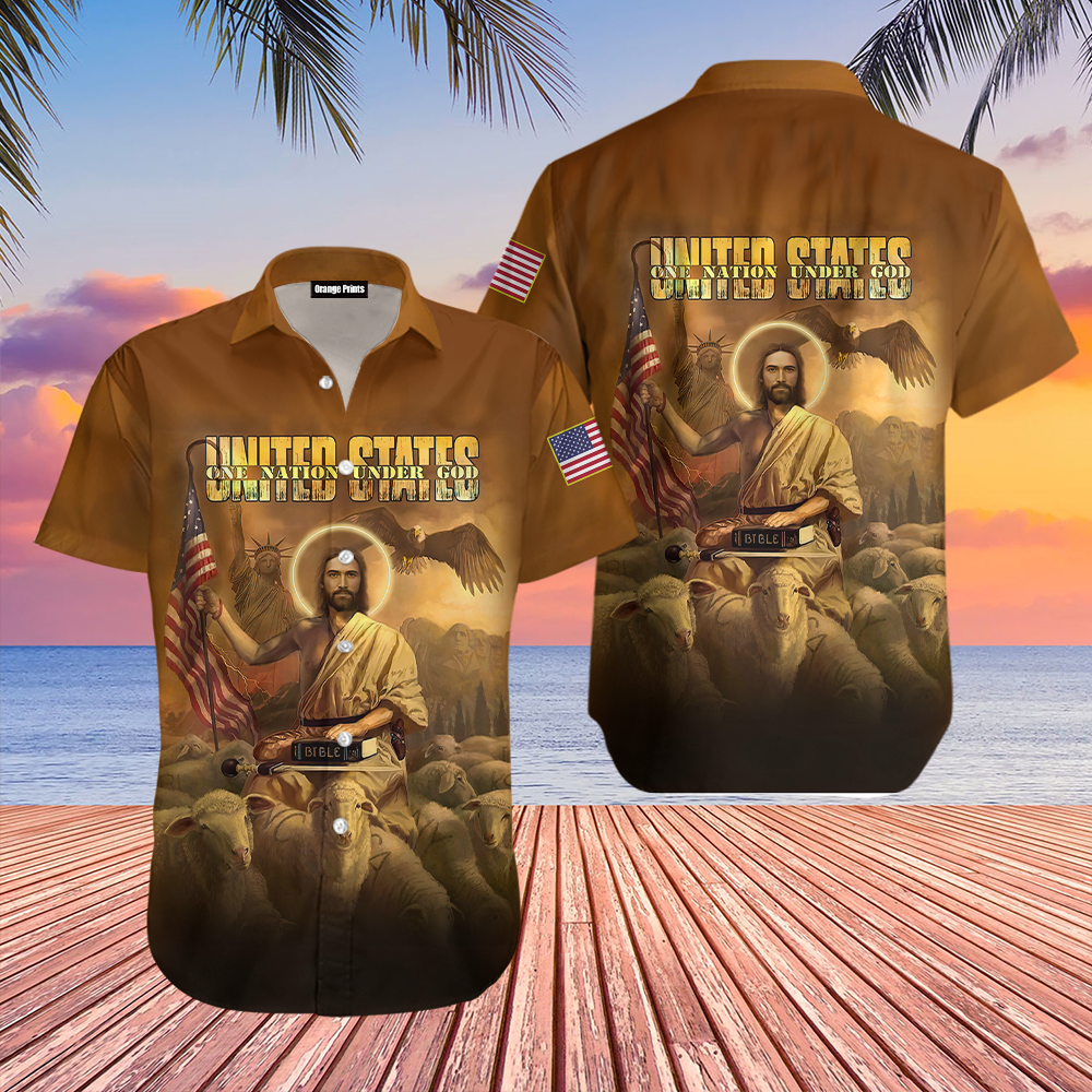 Veteran One Nation Under God Memorial Day Hawaiian Shirts