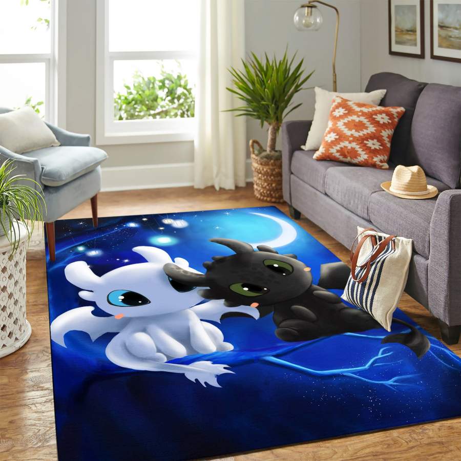 Toothless Light Fury Night Fury Carpet rug floor area rug – home decor – Bedroom Living Room decor