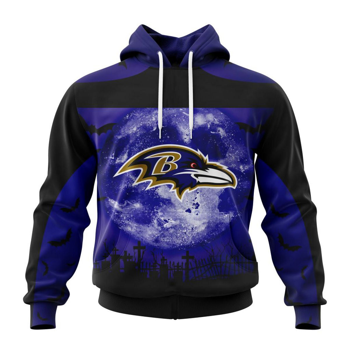 Baltimore Ravens Hoodies Halloween Custom Name & Number