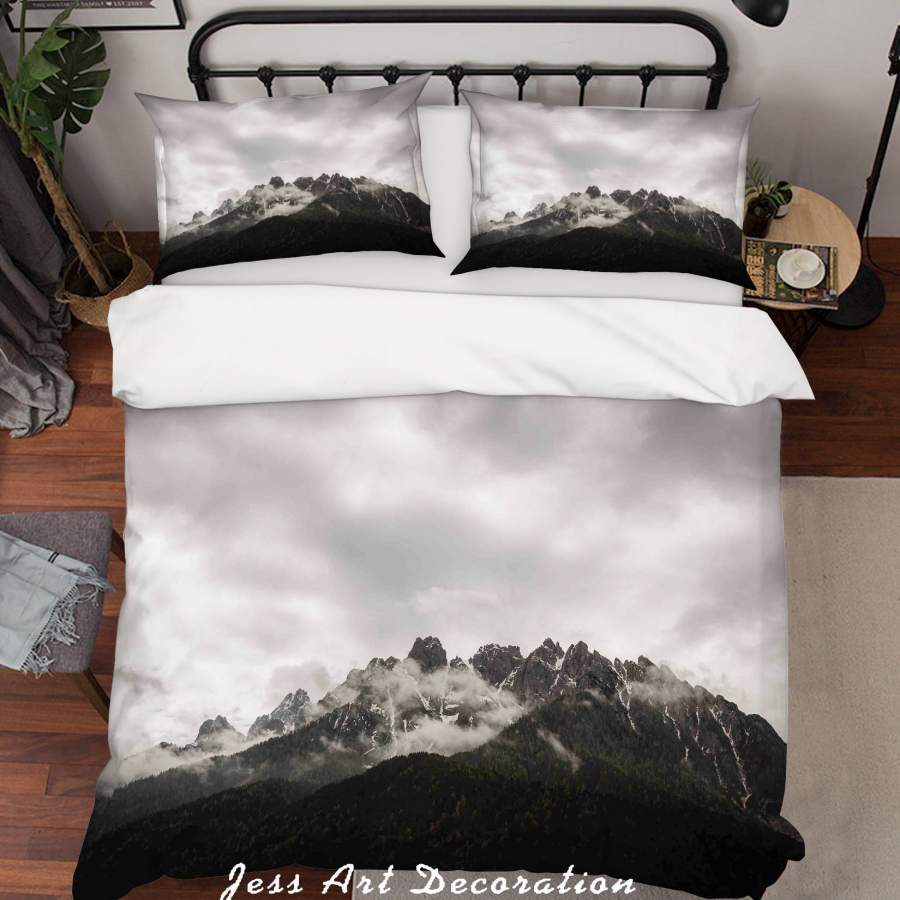 3D Grey Forest Sky Quilt Cover Set Bedding Set Duvet Cover Pillowcases A011 LQH