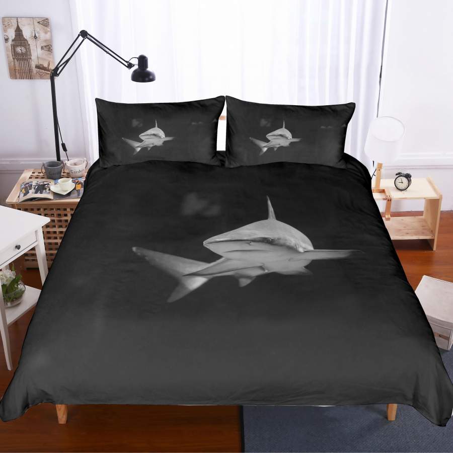 3D Shark Quilt Cover Set Bedding Set Pillowcases 123