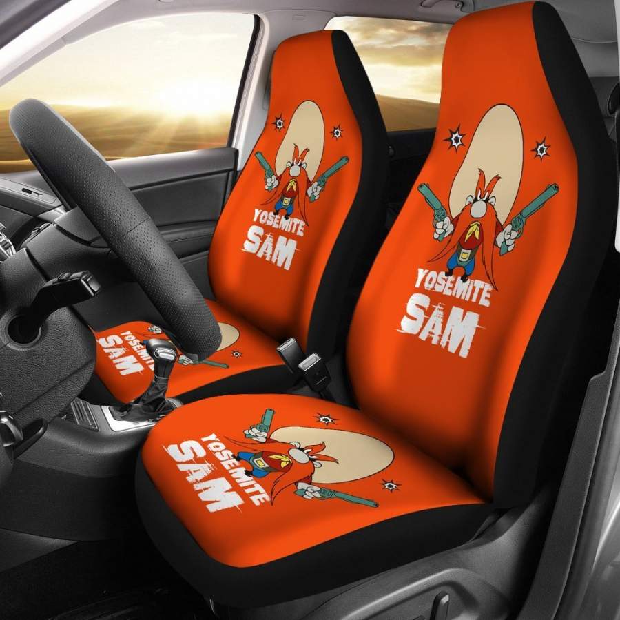 Yosemite Sam Looney Tunes Car Seat Cover Gun On Hands Fan Gift