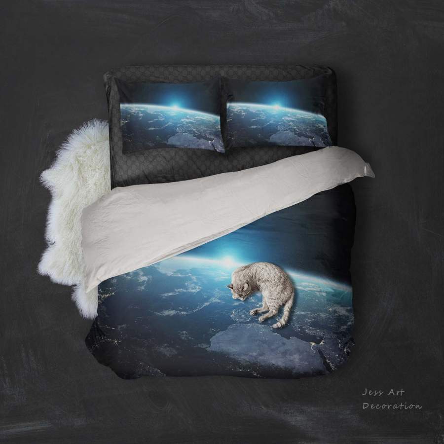 3D Universe Planet Quilt Cover Set Bedding Set Pillowcases 124