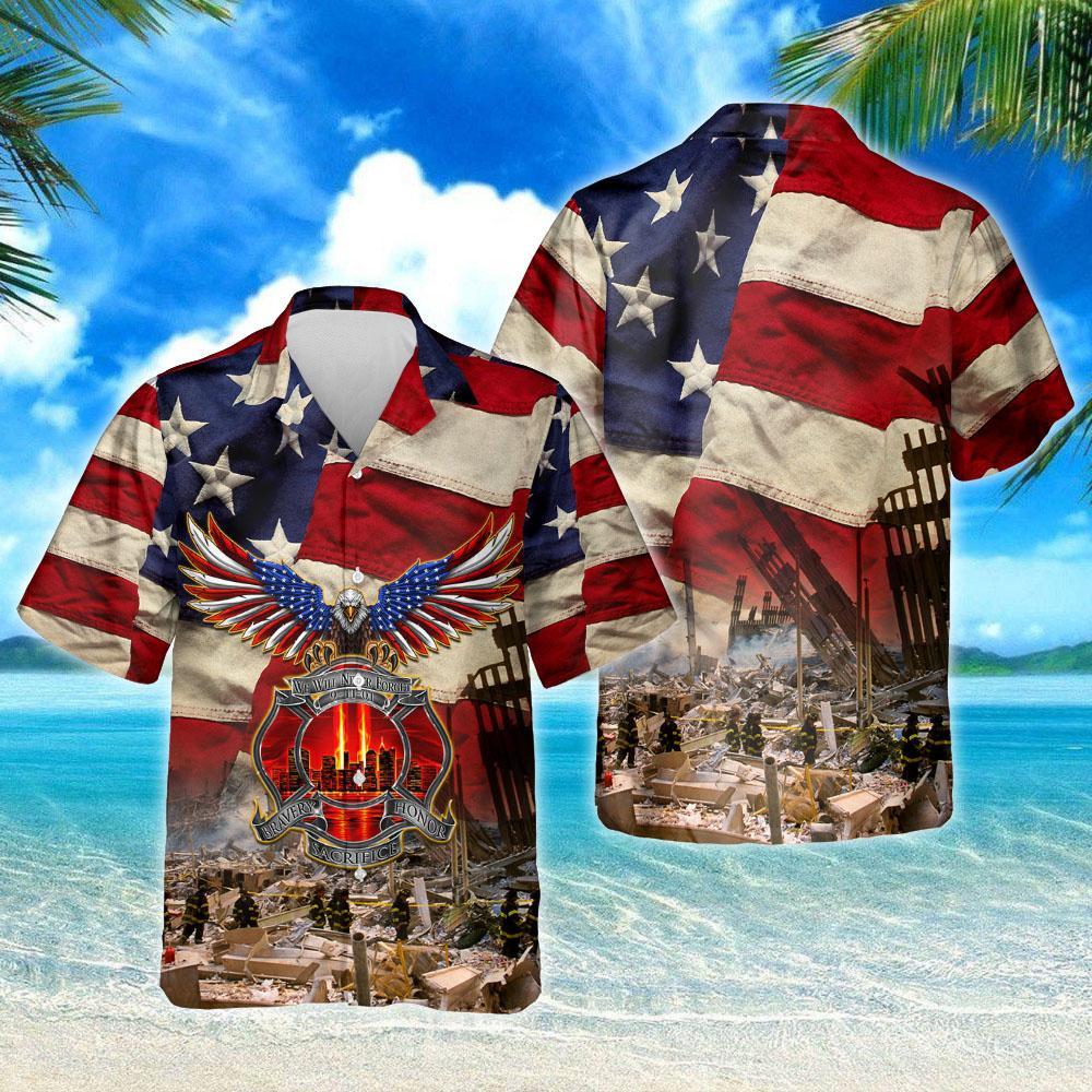 We Will Never Forget 911 Patriot Day Hawaiian Shirt