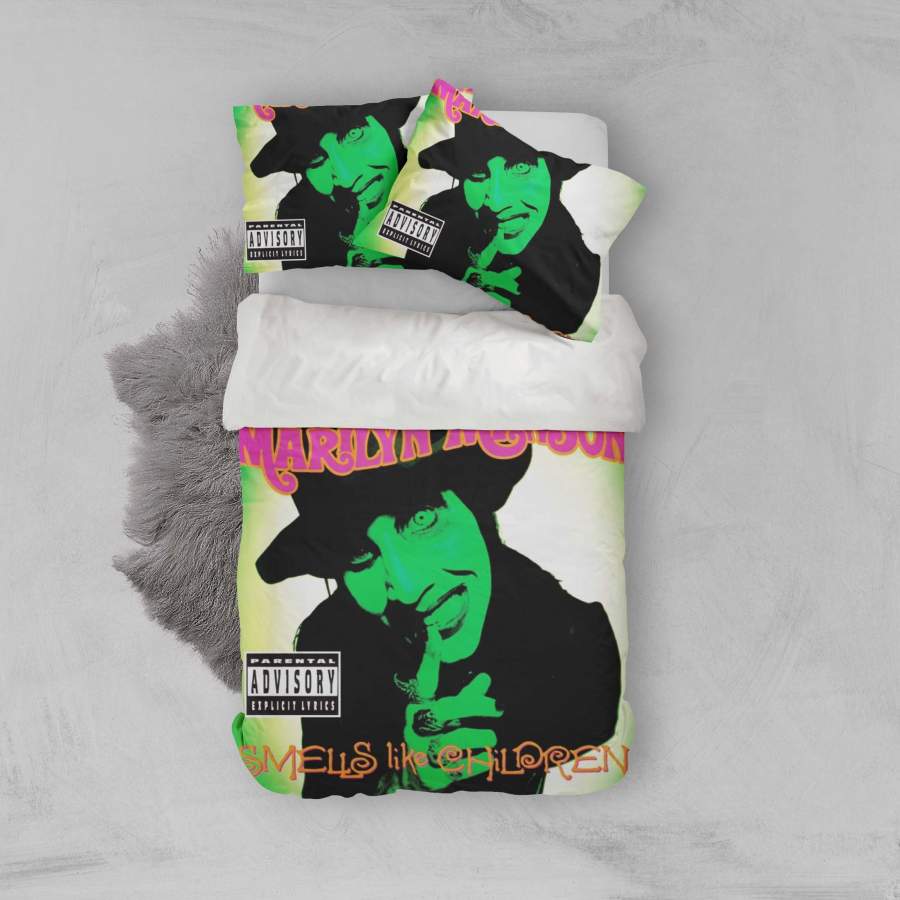 3D Marilyn Manson Quilt Cover Set Bedding Set Pillowcases 23