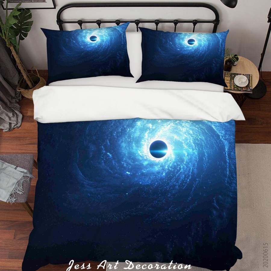 3D Blue Planet Wormhole Quilt Cover Set Bedding Set Duvet Cover Pillowcases SF114