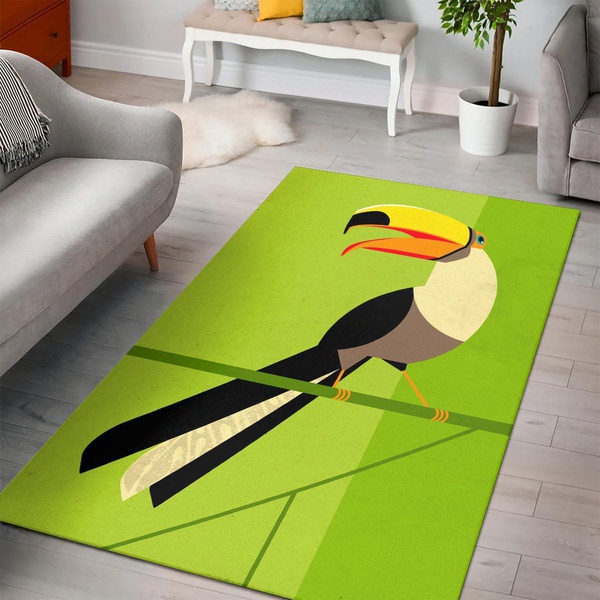 Toucan Area Rug For Christmas Living room and bedroom Rug Family Gift US Decor