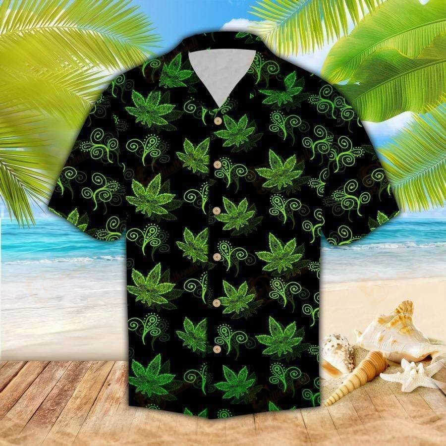 Weed Pattern Hawaiian Aloha Shirts