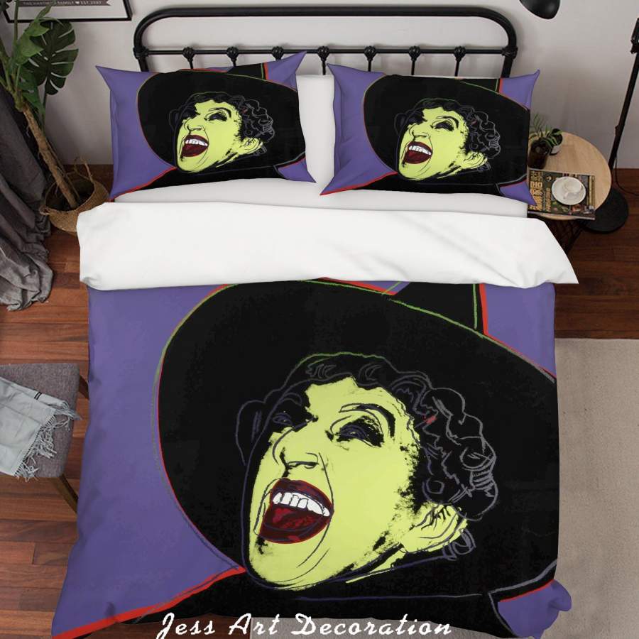 3D Andy Warhol Exaggerated Lady Black Hat Quilt Cover Set Bedding Set Duvet Cover Pillowcases  ZY D3