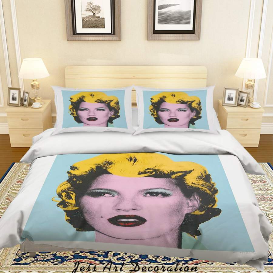 3D Banksy Kate Moss Original Colourway Quilt Cover Set Bedding Set Duvet Cover Pillowcases  ZY D80