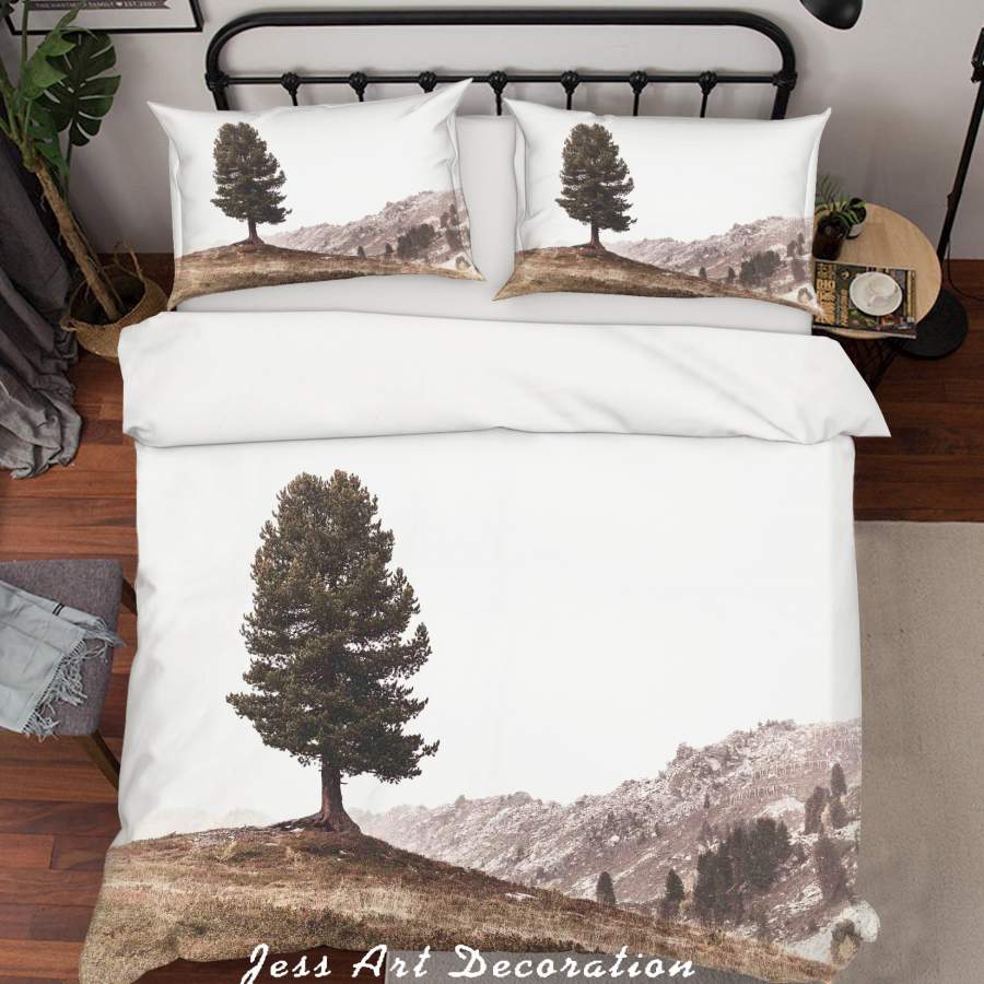 3D White Pine Trees Quilt Cover Set Bedding Set Duvet Cover Pillowcases A043 LQH