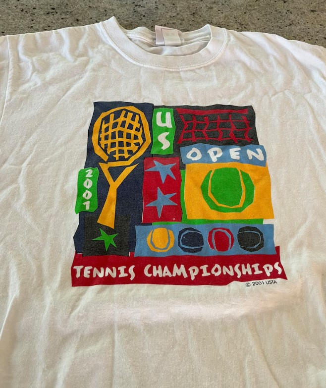 Vintage 2001 US OPEN Tennis Championships Tee Shirt Outfit, Shirt Outfit Idea