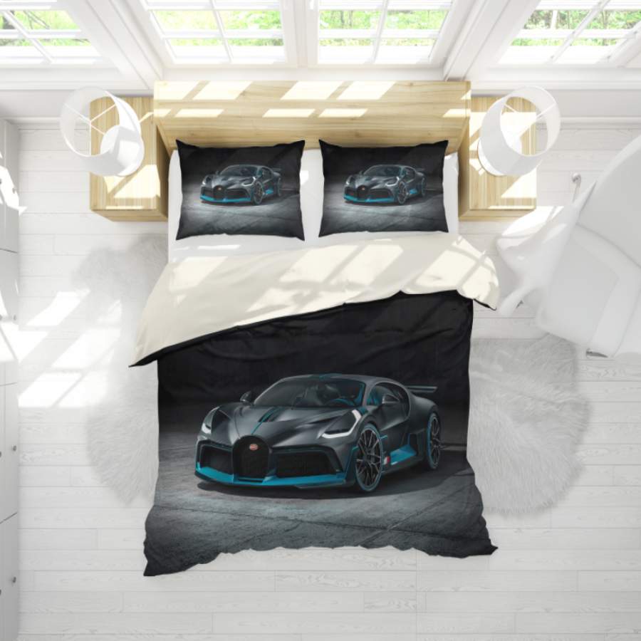 3D Bugatti Car Sport Quilt Cover Set Bedding Set Pillowcases 1