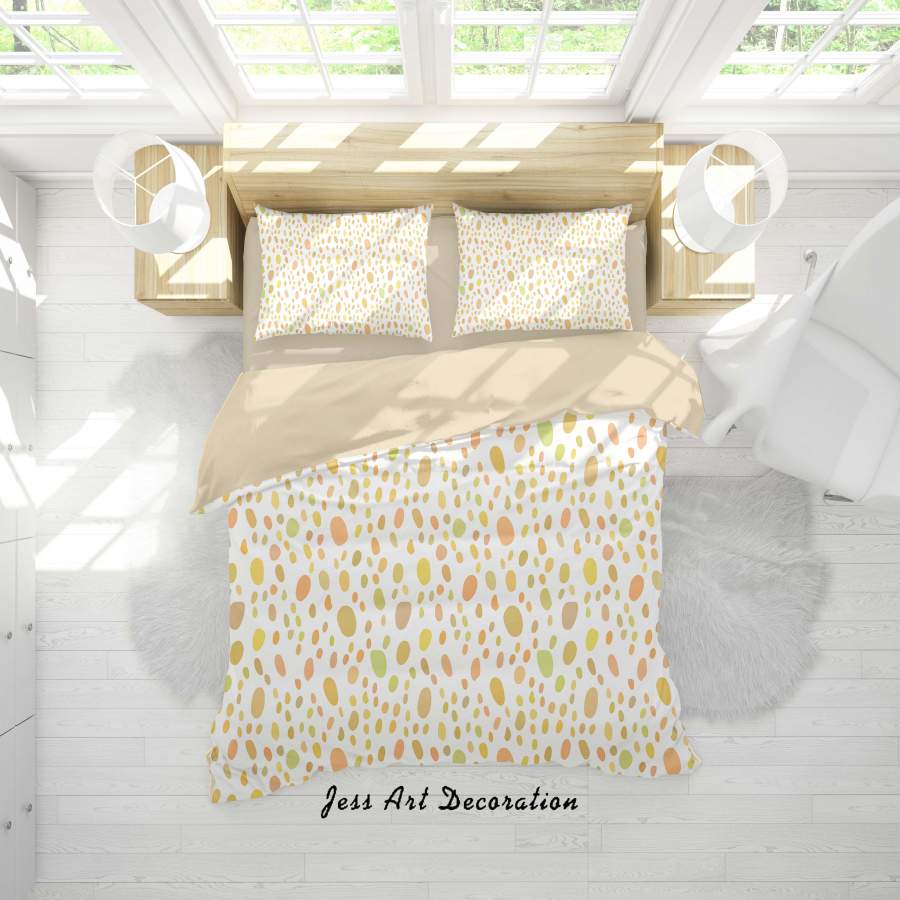 3D Dot Pattern Quilt Cover Set Bedding Set Duvet Cover Pillowcases SF89