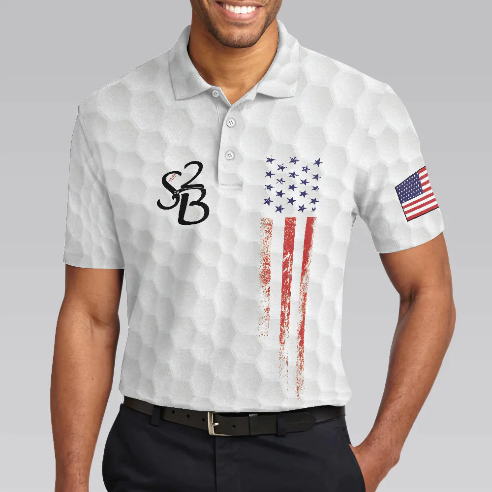 American Flag, Golf 4Th Of July Polo Shirt