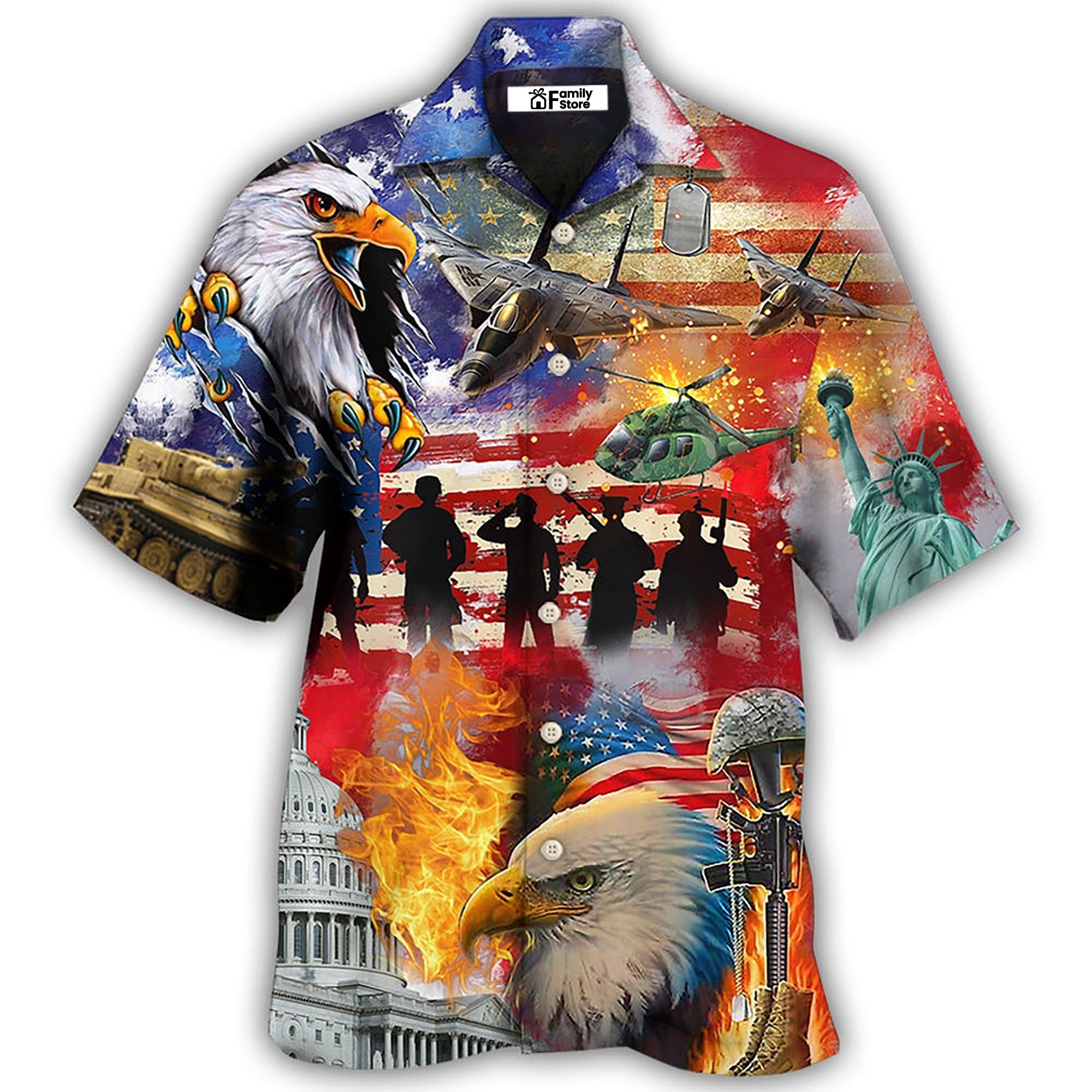 Veteran Independence Day American – Hawaiian Shirt