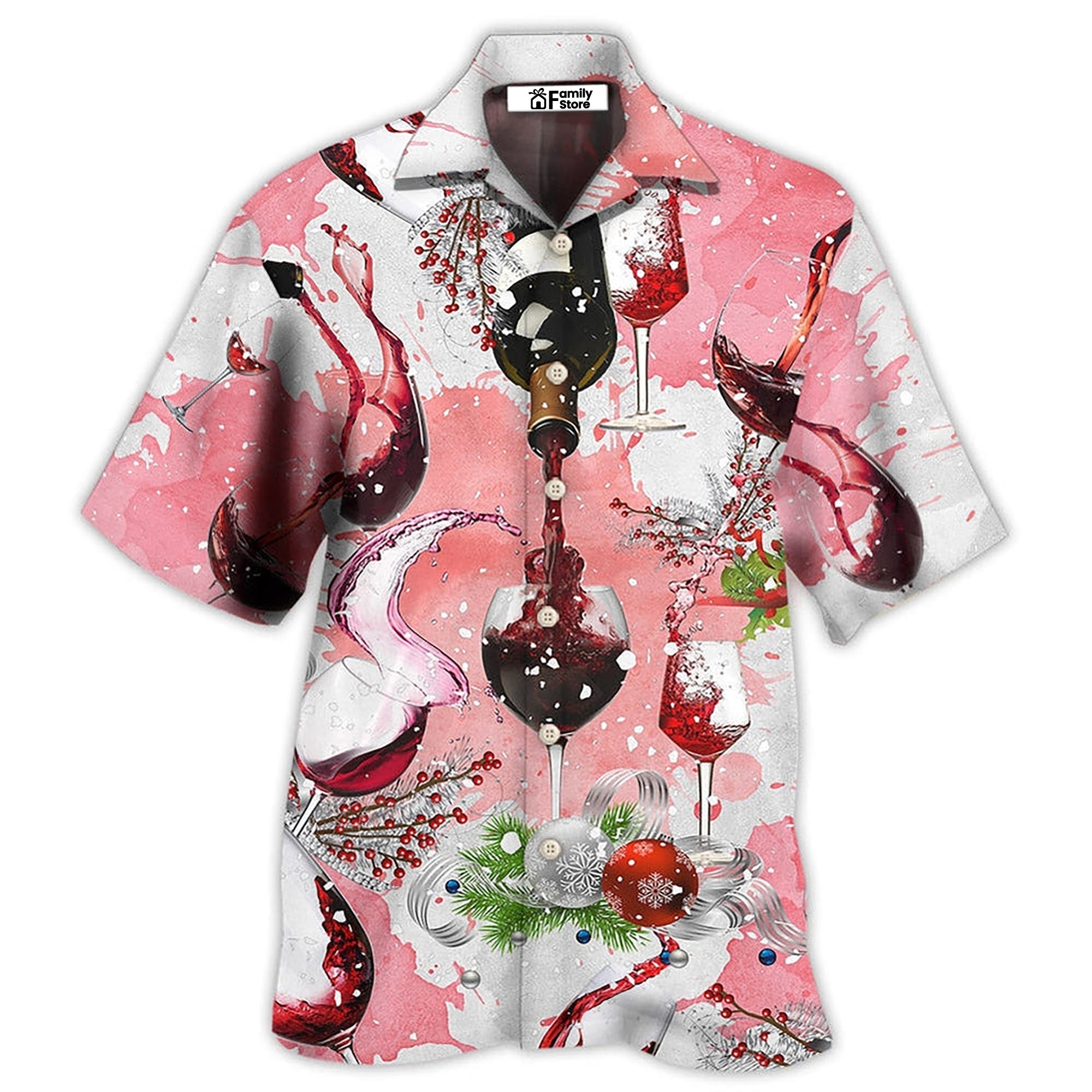 Wine Nothing Is Better Than A Glass Of Fine Wine On Christmas – Hawaiian Shirt