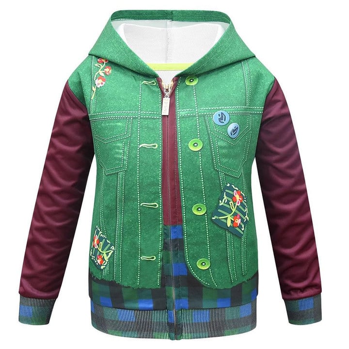 Zombie 2 Green Cosplay Costume 3D Kid Hoodie