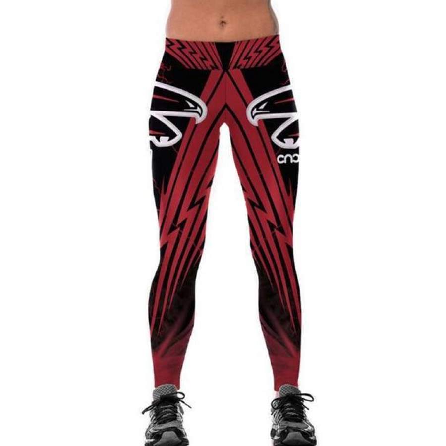 Atlanta Falcons 3D Print YOGA Gym Sports Leggings High Waist Fitness Pant Workout Trousers