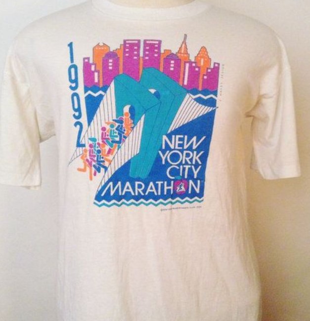 Vintage NYC Newyork City Marathon 1992 Tee shirt Outfit, Shirt Outfit Idea